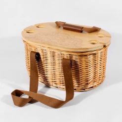 Gift Box Sales 48 Picnic Basket W Table Top Mandala Print And Glass Holder