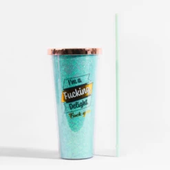 Gift Box Sales 42 Glitter Sipper Cup 700mL Im A Fcking Delight Mint
