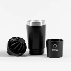 Swig Black Graphite Multi Shaker With Twist Storage -Gift Box Sales 592700 002 h