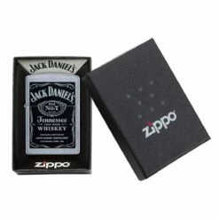Zippo - Jack Daniels Label Street Chrome -Gift Box Sales 93779 f 24779 z sp lighter 207 pt05 1