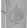Zippo - Brushed Chrome Ace Of Spades