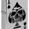 Zippo - Satin Chrome Ace Of Spades -Gift Box Sales 96426 49426 z sp lighter 205 main 1