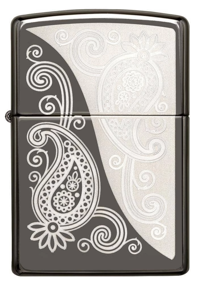 Zippo - Black Ice Paisley 3 Zippo - Black Ice Paisley
